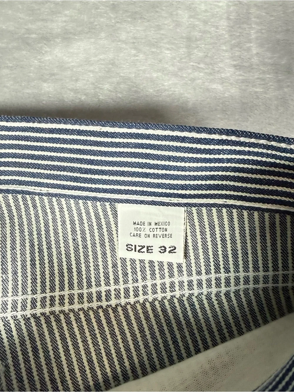 Smiths American Workwear Pinstripe Shorts Mens 32 8.5” Carpenter Blue NEW